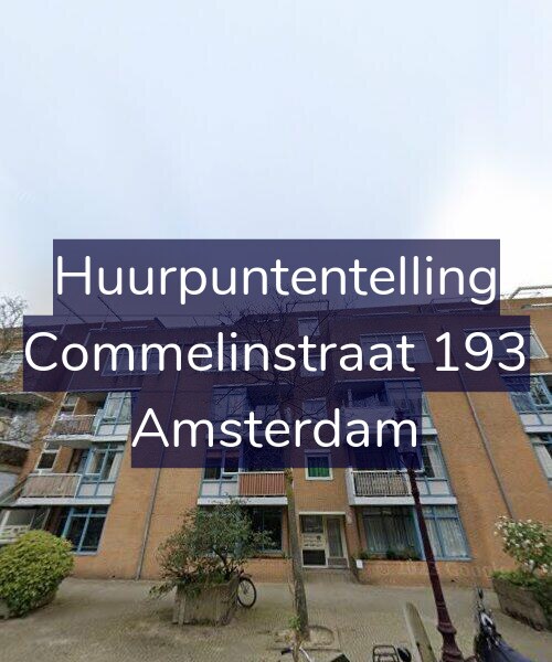 Foto gevel Huurpuntentelling voor Commelinstraat 193, Amsterdam