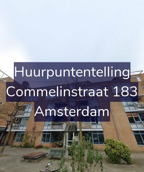 Foto gevel Huurpuntentelling voor Commelinstraat 183, Amsterdam
