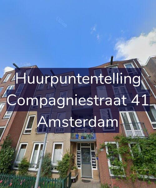 Foto gevel Huurpuntentelling voor Compagniestraat 41, Amsterdam