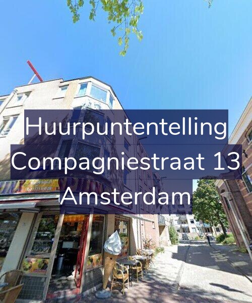 Foto gevel Huurpuntentelling voor Compagniestraat 13, Amsterdam