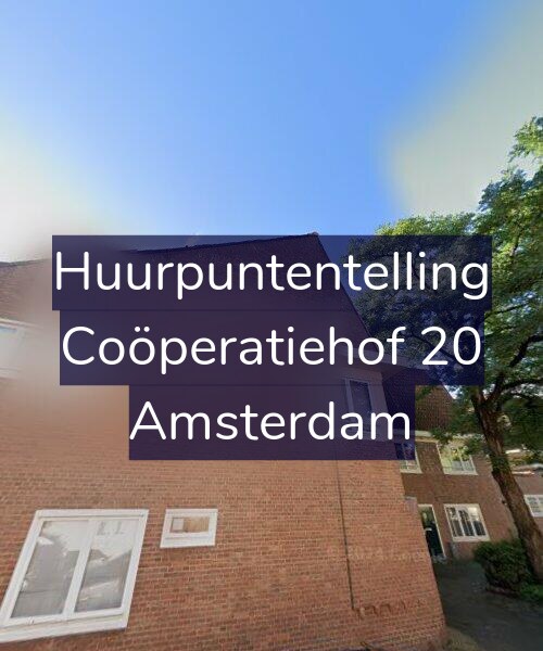 Foto gevel Huurpuntentelling voor Coöperatiehof 20, Amsterdam