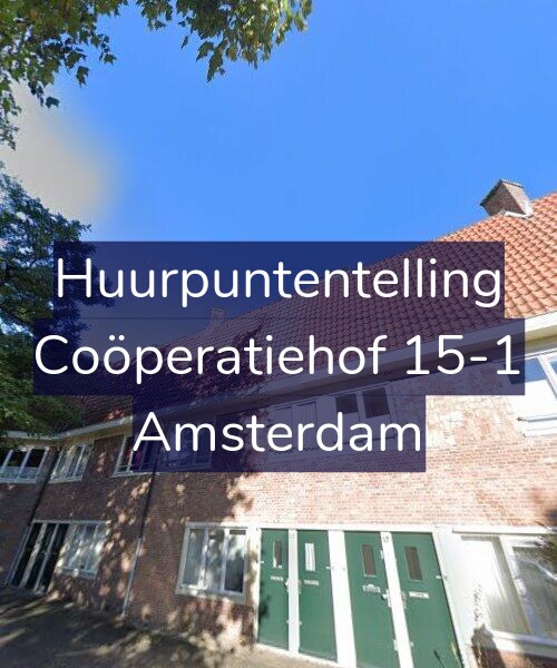 Foto gevel Huurpuntentelling voor Coöperatiehof 15-1, Amsterdam