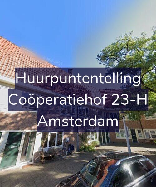 Foto gevel Huurpuntentelling voor Coöperatiehof 23-H, Amsterdam