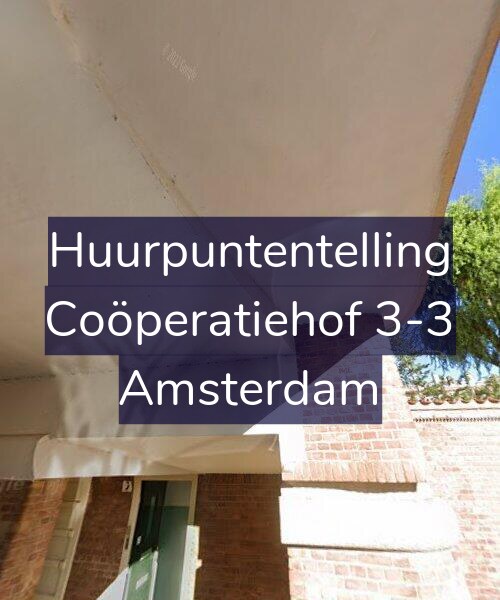 Foto gevel Huurpuntentelling voor Coöperatiehof 3-3, Amsterdam