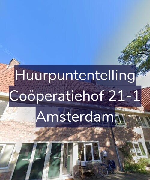 Foto gevel Huurpuntentelling voor Coöperatiehof 21-1, Amsterdam
