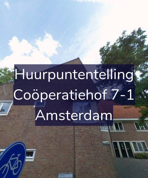 Foto gevel Huurpuntentelling voor Coöperatiehof 7-1, Amsterdam