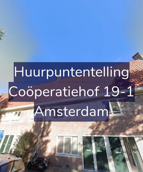 Foto gevel Huurpuntentelling voor Coöperatiehof 19-1, Amsterdam