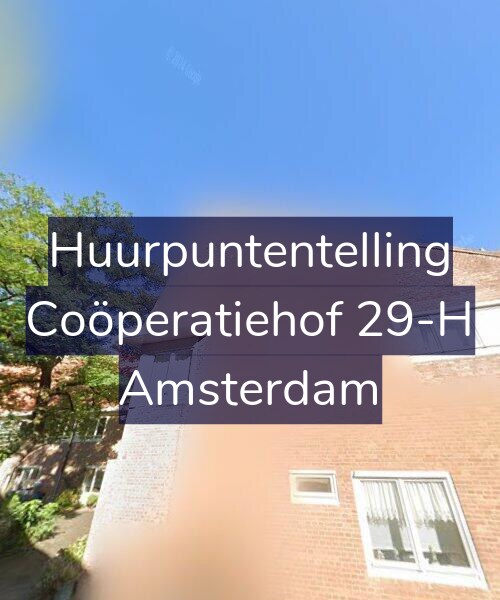 Foto gevel Huurpuntentelling voor Coöperatiehof 29-H, Amsterdam