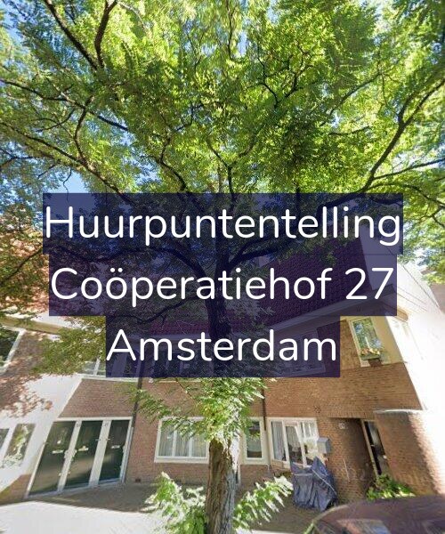 Foto gevel Huurpuntentelling voor Coöperatiehof 27, Amsterdam