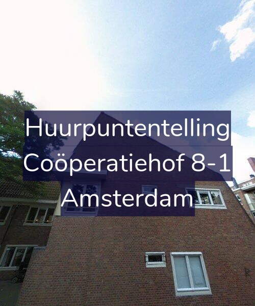 Foto gevel Huurpuntentelling voor Coöperatiehof 8-1, Amsterdam