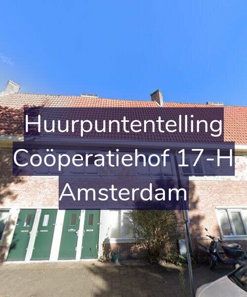 Foto gevel Huurpuntentelling voor Coöperatiehof 17-H, Amsterdam