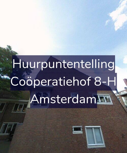 Foto gevel Huurpuntentelling voor Coöperatiehof 8-H, Amsterdam