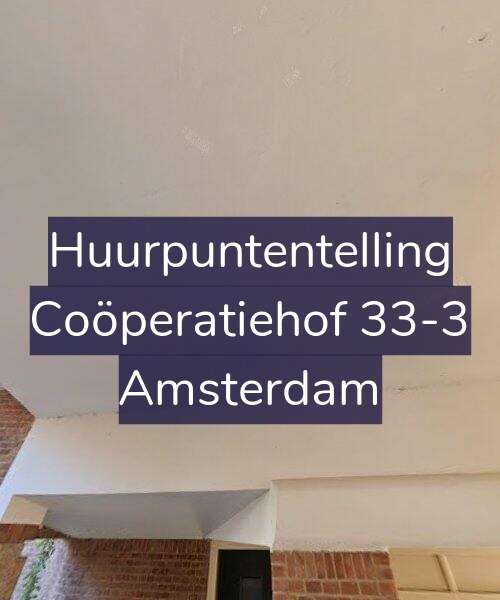 Foto gevel Huurpuntentelling voor Coöperatiehof 33-3, Amsterdam