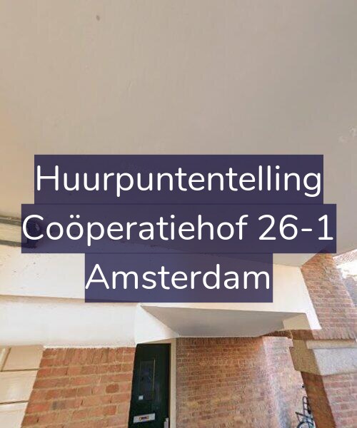 Foto gevel Huurpuntentelling voor Coöperatiehof 26-1, Amsterdam