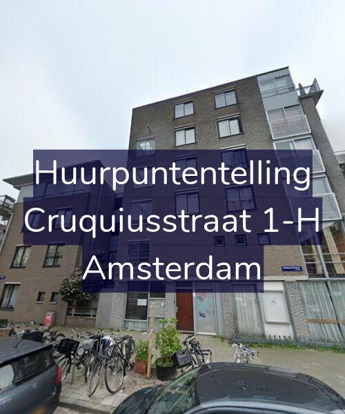 Foto gevel Huurpuntentelling voor Cruquiusstraat 1-H, Amsterdam