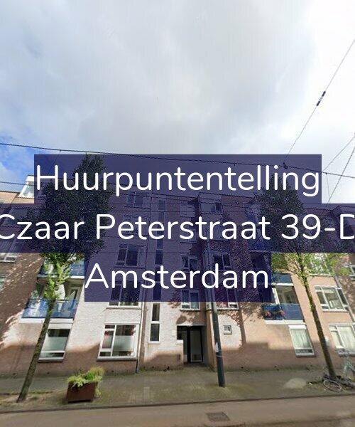 Foto gevel Huurpuntentelling voor Czaar Peterstraat 39-D, Amsterdam