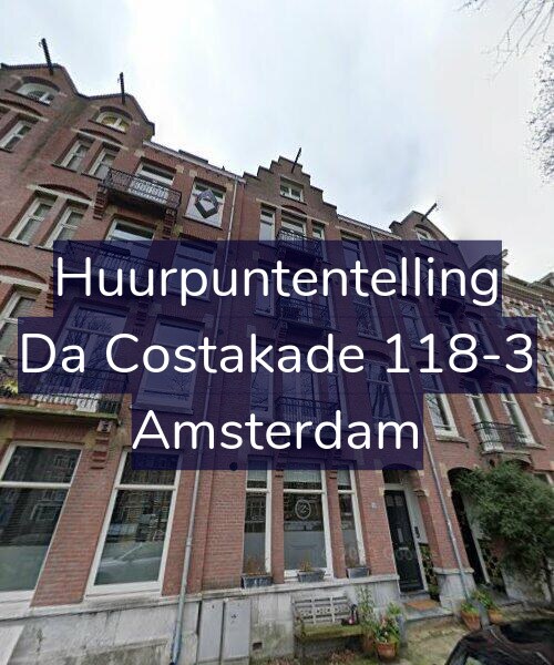 Foto gevel Huurpuntentelling voor Da Costakade 118-3, Amsterdam