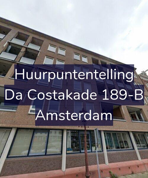 Foto gevel Huurpuntentelling voor Da Costakade 189-B, Amsterdam