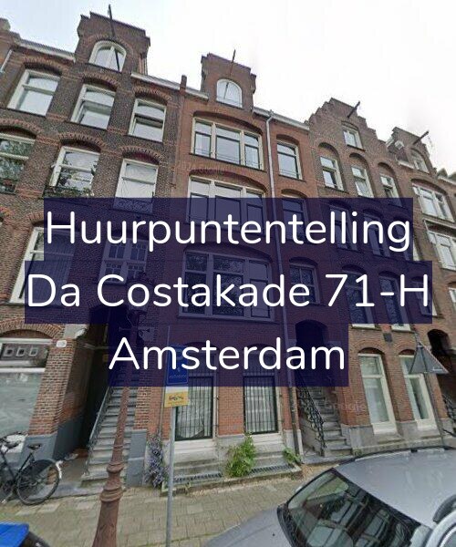 Foto gevel Huurpuntentelling voor Da Costakade 71-H, Amsterdam