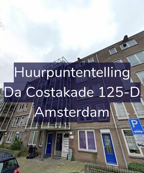Foto gevel Huurpuntentelling voor Da Costakade 125-D, Amsterdam