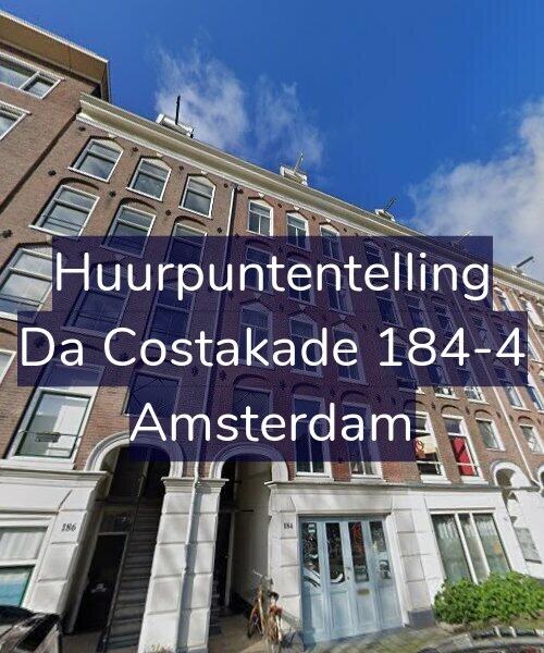 Foto gevel Huurpuntentelling voor Da Costakade 184-4, Amsterdam