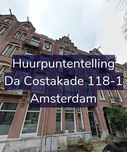 Foto gevel Huurpuntentelling voor Da Costakade 118-1, Amsterdam