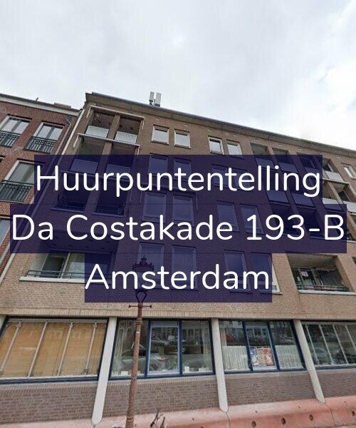 Foto gevel Huurpuntentelling voor Da Costakade 193-B, Amsterdam
