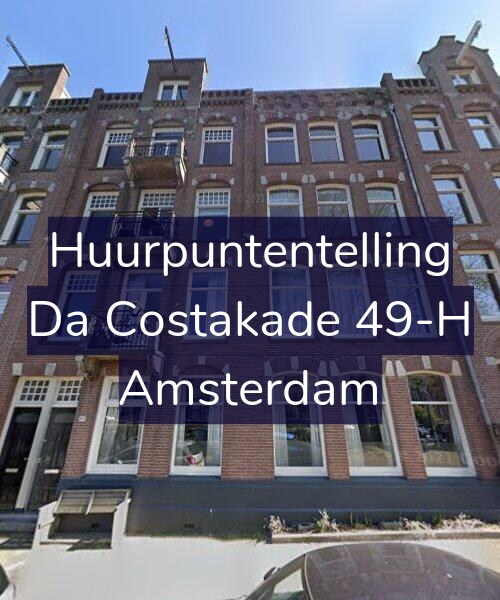 Foto gevel Huurpuntentelling voor Da Costakade 49-H, Amsterdam