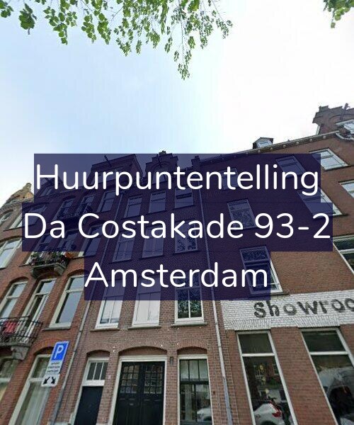 Foto gevel Huurpuntentelling voor Da Costakade 93-2, Amsterdam