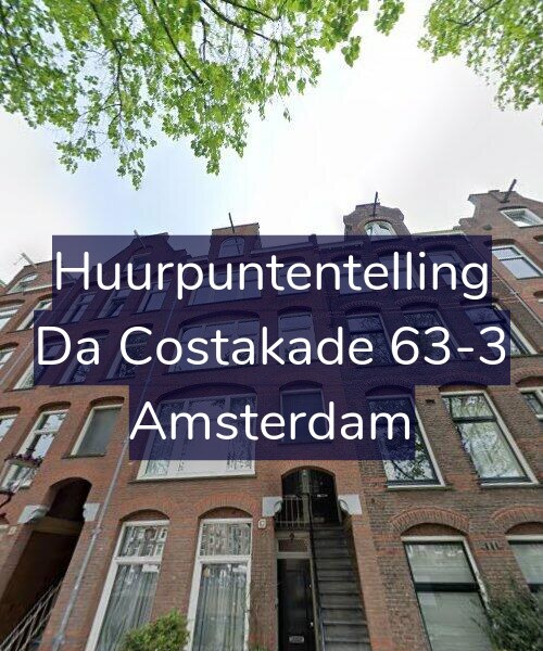 Foto gevel Huurpuntentelling voor Da Costakade 63-3, Amsterdam