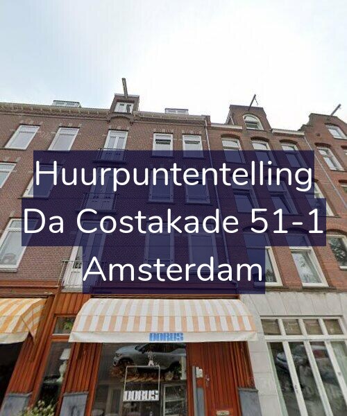 Foto gevel Huurpuntentelling voor Da Costakade 51-1, Amsterdam