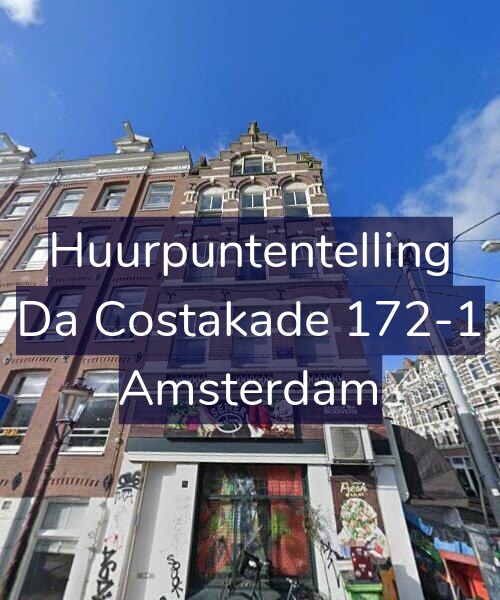 Foto gevel Huurpuntentelling voor Da Costakade 172-1, Amsterdam