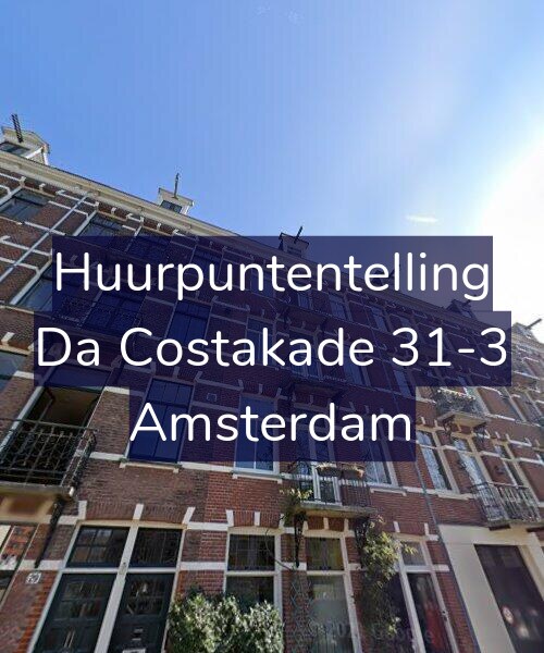 Foto gevel Huurpuntentelling voor Da Costakade 31-3, Amsterdam