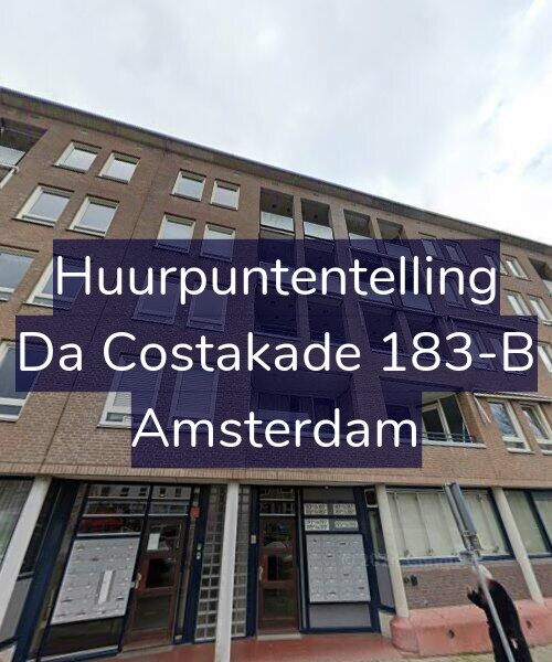 Foto gevel Huurpuntentelling voor Da Costakade 183-B, Amsterdam