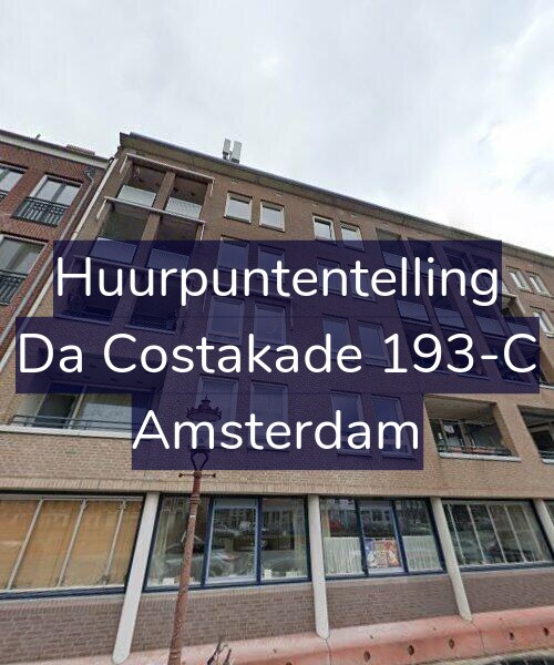 Foto gevel Huurpuntentelling voor Da Costakade 193-C, Amsterdam