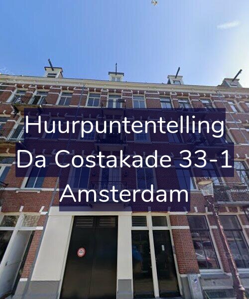 Foto gevel Huurpuntentelling voor Da Costakade 33-1, Amsterdam