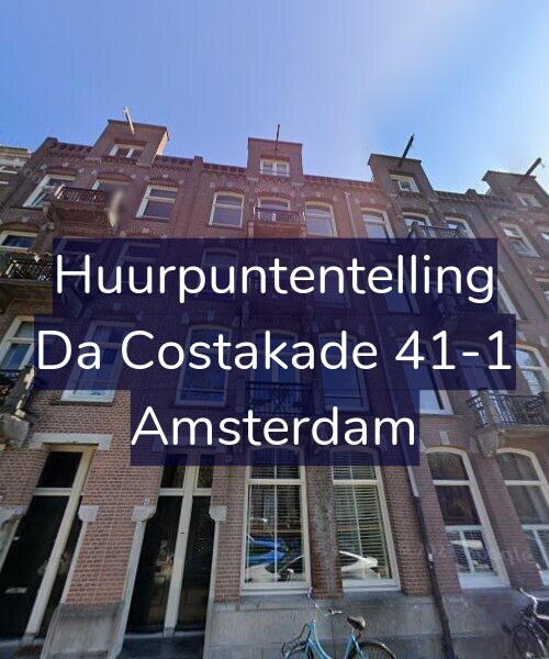 Foto gevel Huurpuntentelling voor Da Costakade 41-1, Amsterdam