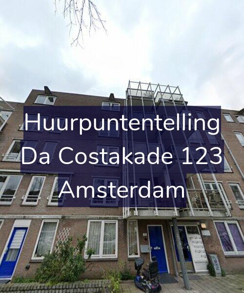 Foto gevel Huurpuntentelling voor Da Costakade 123, Amsterdam