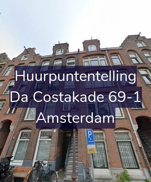 Foto gevel Huurpuntentelling voor Da Costakade 69-1, Amsterdam