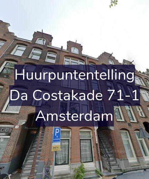 Foto gevel Huurpuntentelling voor Da Costakade 71-1, Amsterdam