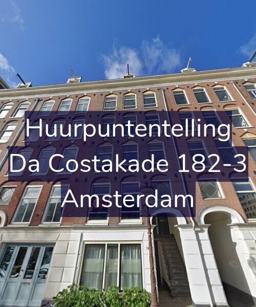 Foto gevel Huurpuntentelling voor Da Costakade 182-3, Amsterdam