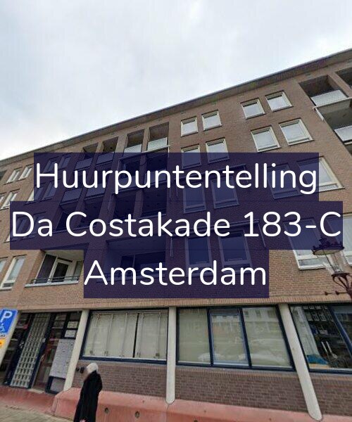 Foto gevel Huurpuntentelling voor Da Costakade 183-C, Amsterdam