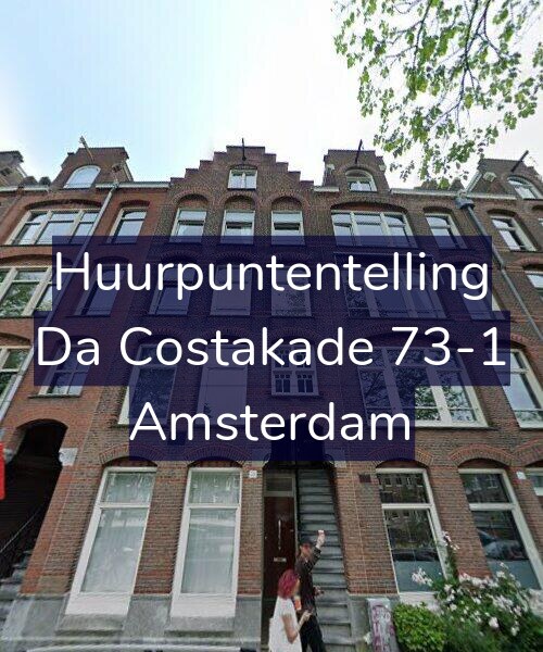Foto gevel Huurpuntentelling voor Da Costakade 73-1, Amsterdam