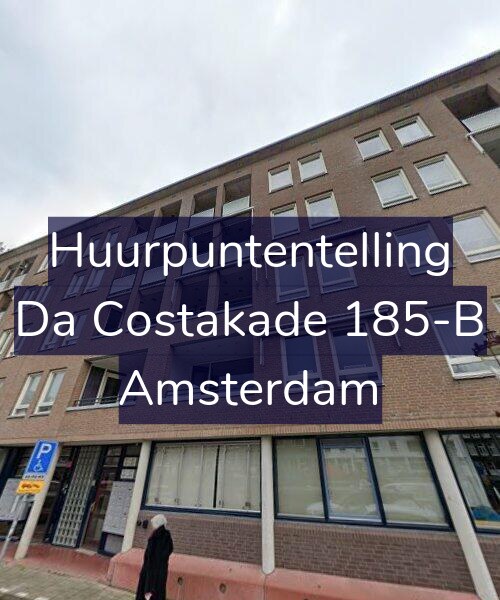 Foto gevel Huurpuntentelling voor Da Costakade 185-B, Amsterdam