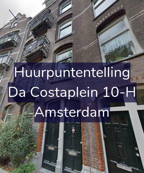 Foto gevel Huurpuntentelling voor Da Costaplein 10-H, Amsterdam