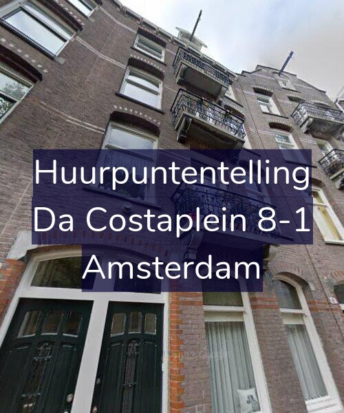 Foto gevel Huurpuntentelling voor Da Costaplein 8-1, Amsterdam