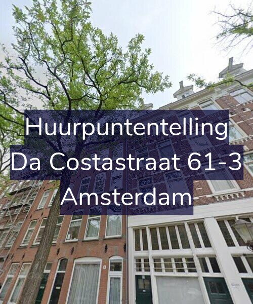 Foto gevel Huurpuntentelling voor Da Costastraat 61-3, Amsterdam