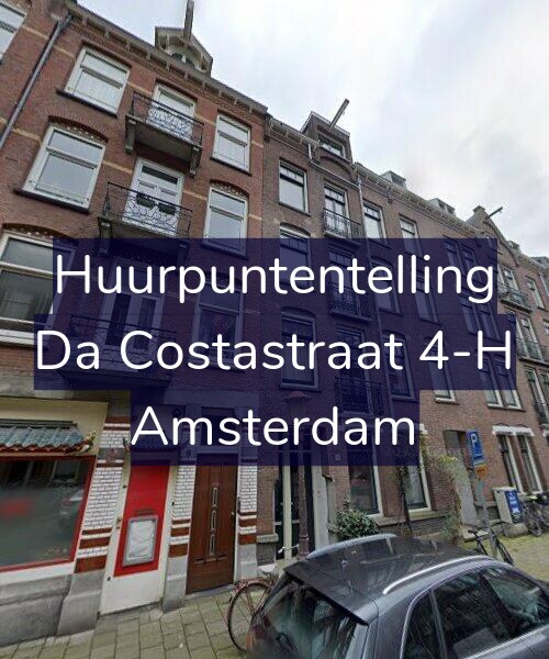 Foto gevel Huurpuntentelling voor Da Costastraat 4-H, Amsterdam
