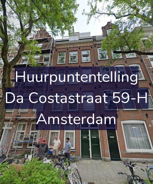 Foto gevel Huurpuntentelling voor Da Costastraat 59-H, Amsterdam