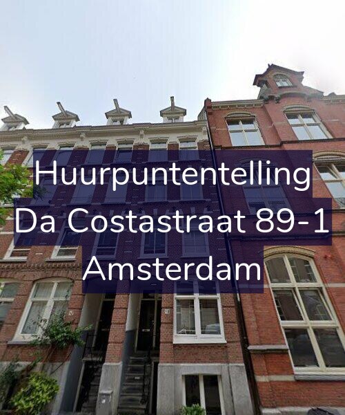 Foto gevel Huurpuntentelling voor Da Costastraat 89-1, Amsterdam